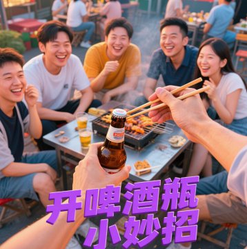 开啤酒瓶小妙招