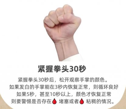 一个动作判断血管是否淤堵