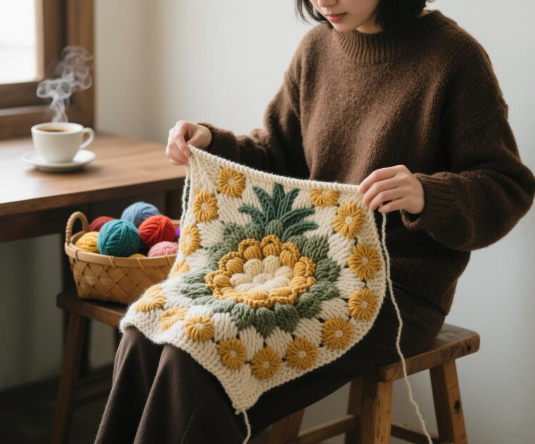 毛线旋转花样怎么织