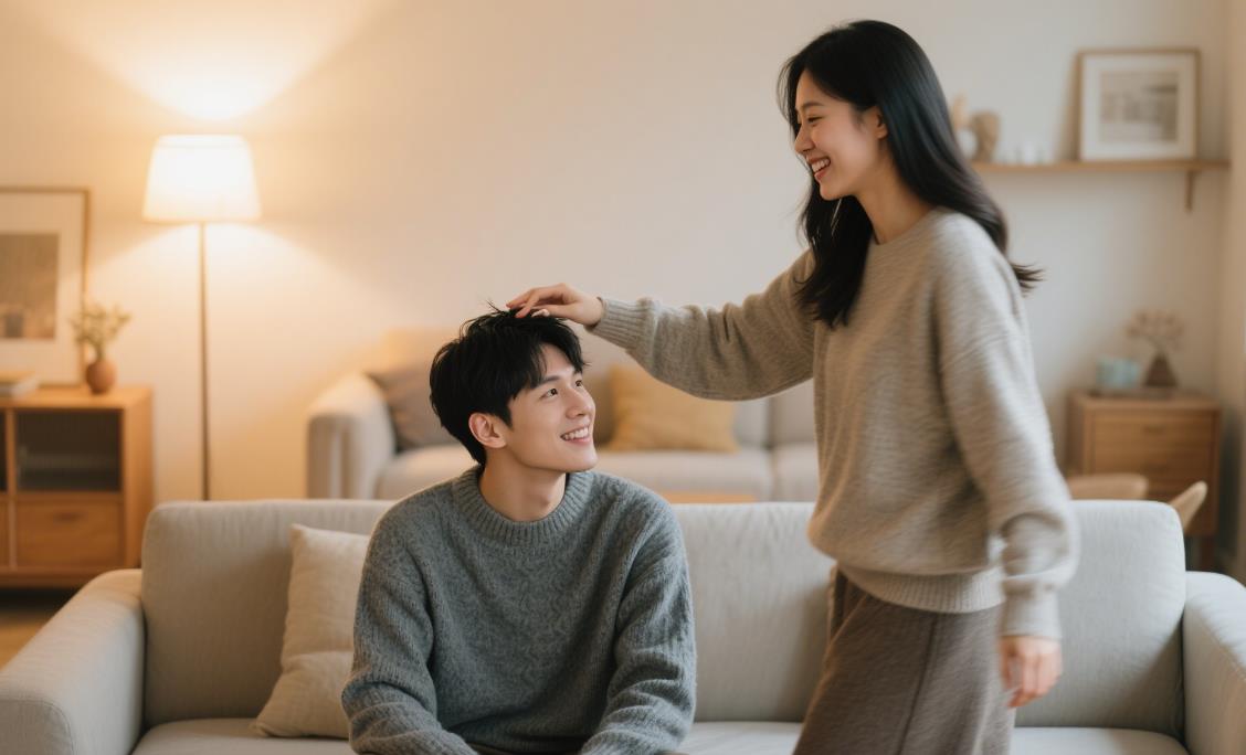 男朋友理发变帅了女朋友反应