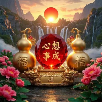 心想事成万事如意照片