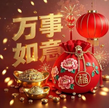 万事如意心想事成祝福图片