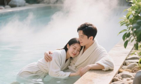 女生趴在男生怀里的情侣照片