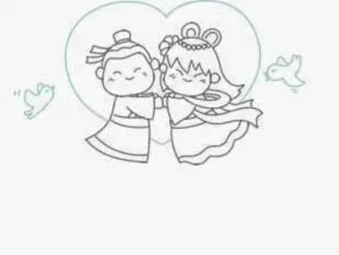 牛郎织女简笔画