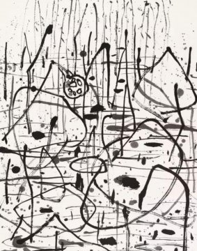 吴冠中的残荷图对比