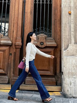 高圆圆牛仔裤穿搭照片有哪些