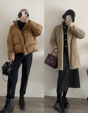 秋冬棕色系职场穿搭图片分享