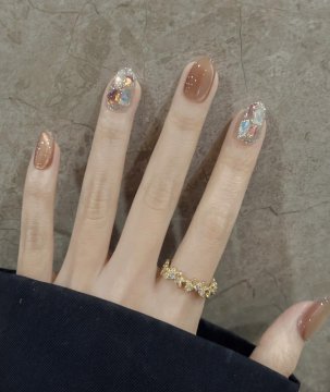 秋日落叶系琥珀猫眼美甲有何亮点